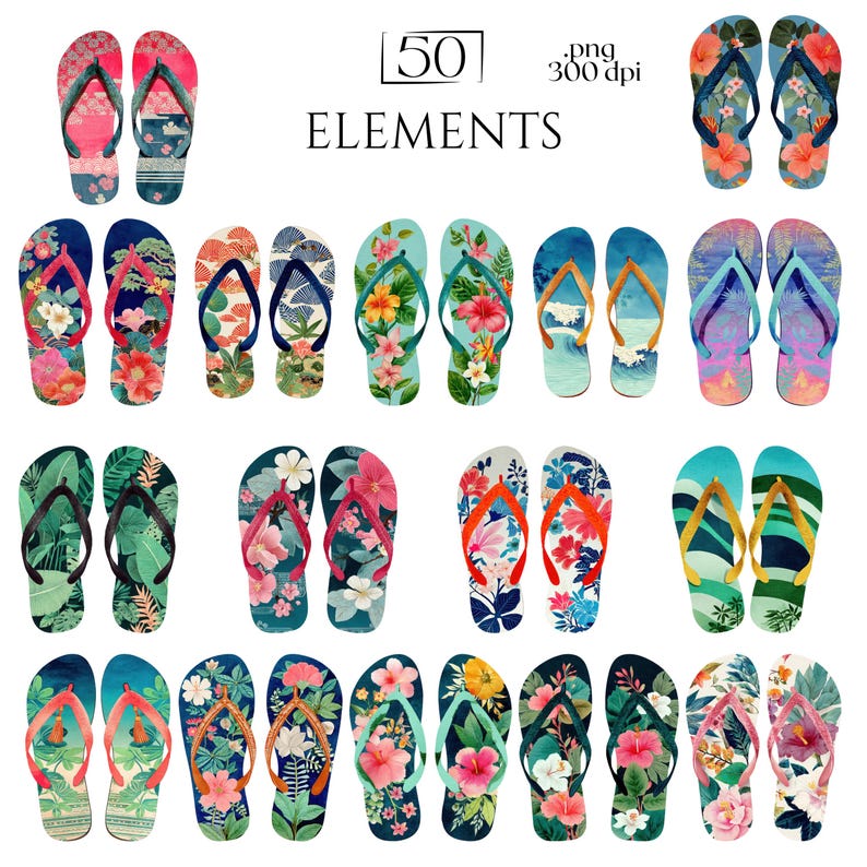 Hawaiian Floral Slippers