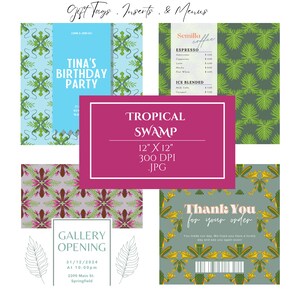 Tropical Swamp Digital Paper, Seamless Digital Scrapbook Paper, Planner ...
