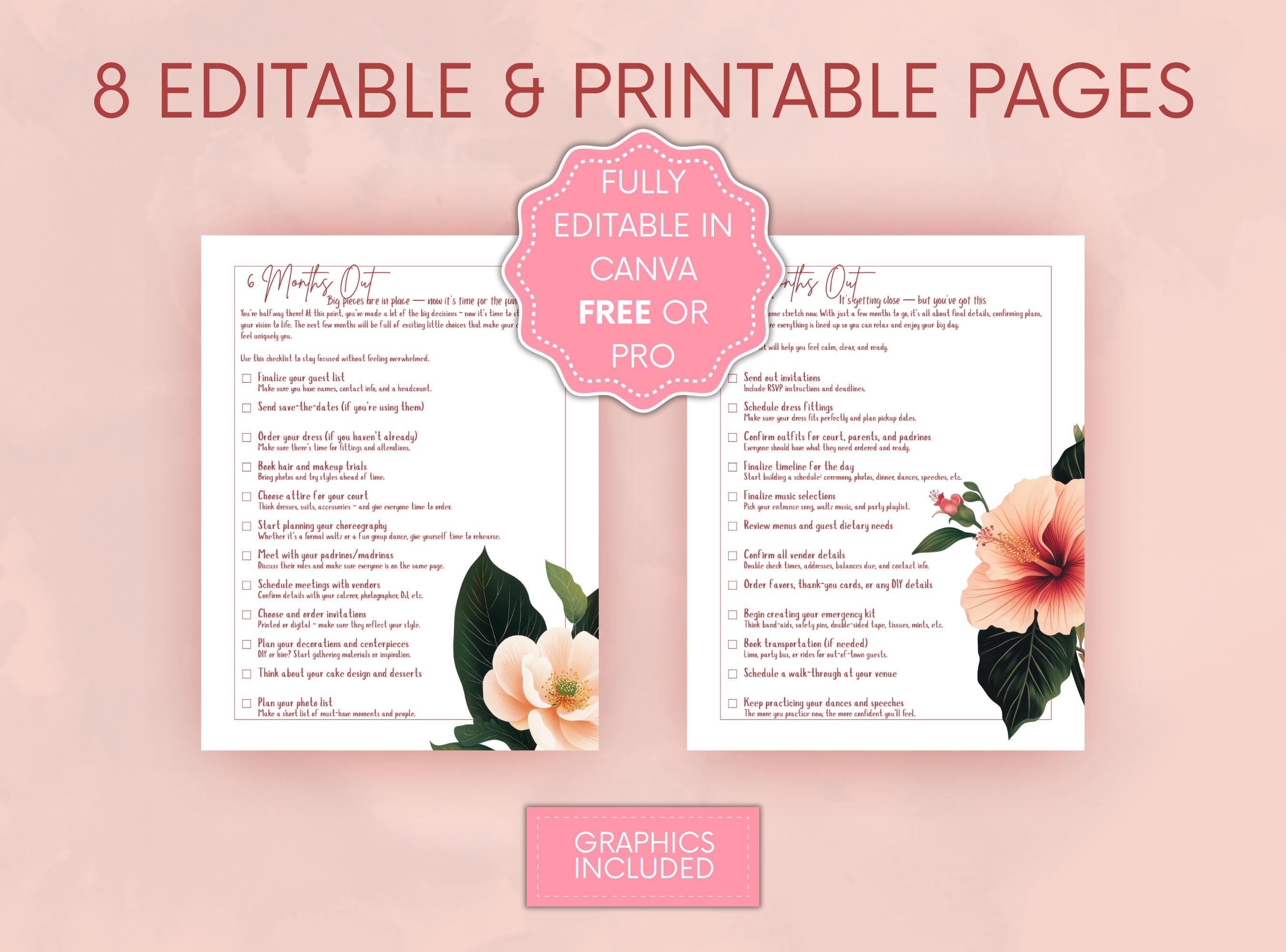 Quinceanera Details Planner Guide
