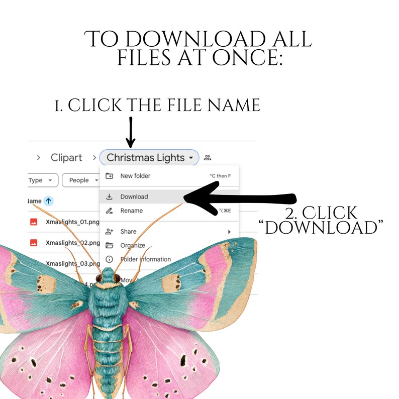 Pastel Moths Clipart, Watercolor Moth Illustrations, Colorful Moth PNG Graphics (60 Files, Transparent Background)