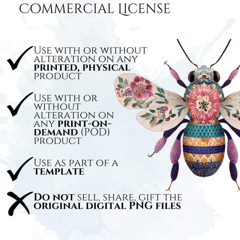 Patchwork Bee Clipart, Quilted Bees PNG Images, Decorative Bee Graphics (50 Files, Transparent Background)