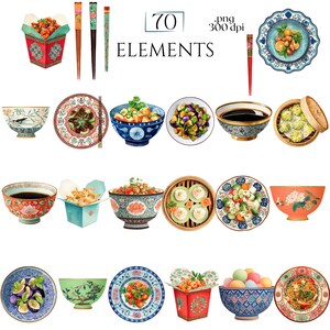 Commercial Use Chinese Takeout Illustrations