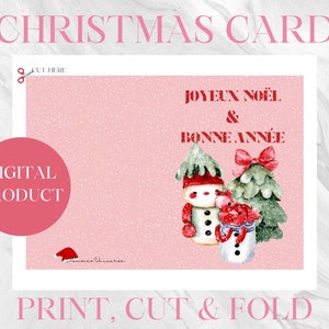SNOWMAN CHRISTMAS CARD 5X7