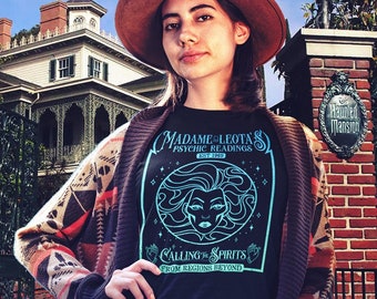 Madame Leota&#39;s Psychic Readings | Haunted Mansion | Disney World Unisex Jersey Short Sleeve Tee