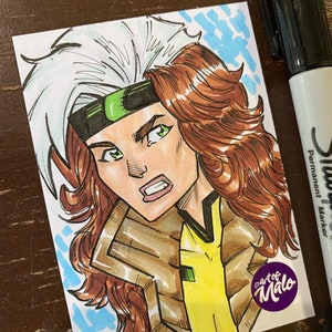 Rouge | X-Men | 2.5 X 3.5 Original Künstlerskizze Karte