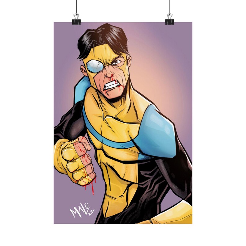 Invincible Comic Art Poster | Superhero Print by MALO image 4