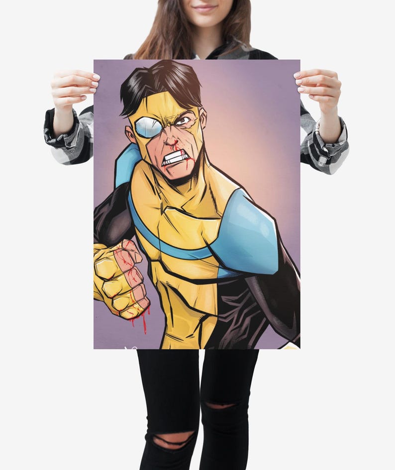 Invincible Comic Art Poster | Superhero Print by MALO image 1