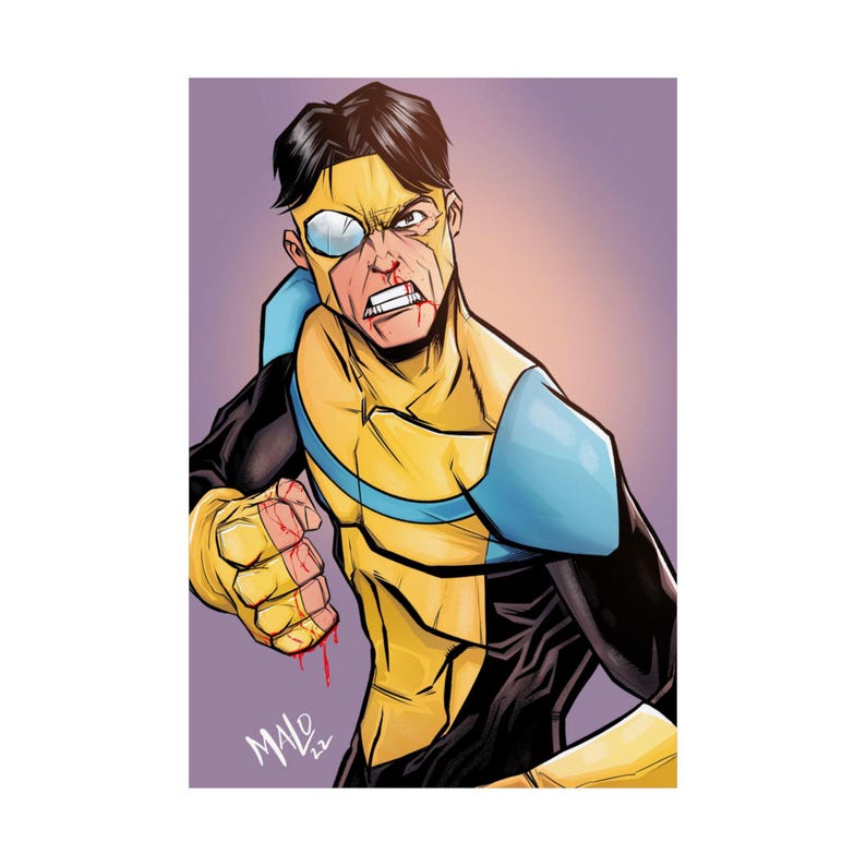 Invincible Comic Art Poster | Superhero Print by MALO image 5