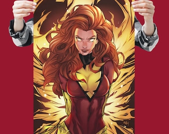Dark Phoenix / Jean Grey Satin Posters (300gsm) *Unsigned