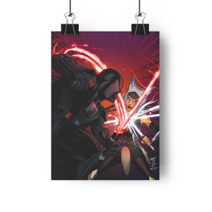 Darth Vader vs. Ahsoka Tano Poster Giclée Art Print | Kunst von Malo | *Unsigniert