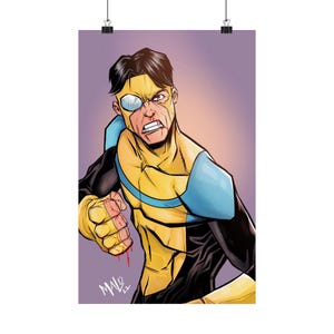 Invincible Comic Art Poster | Superhero Print by MALO image 6
