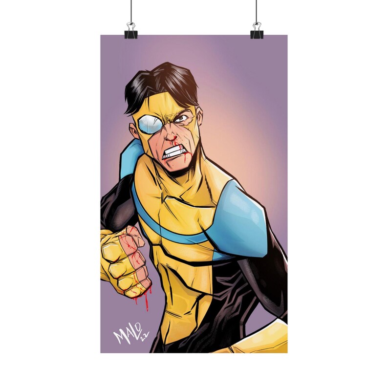 Invincible Comic Art Poster | Superhero Print by MALO image 2