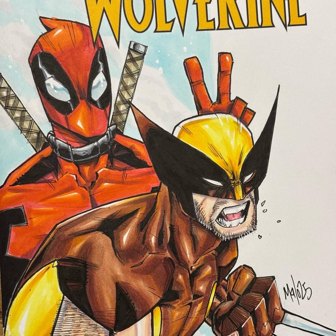Deadpool & Wolverine Sketch Cover | Original Marvel Art by Malo ...