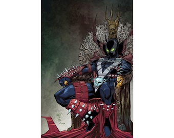 Unsigned - Spawn Print | King Spawn | Art Print | Virgin Cover | Art of Malo | Premium Matte vertical posters