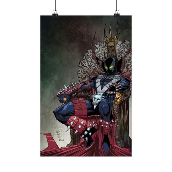 Unsigned - Spawn Print | King Spawn | Art Print | Virgin Cover | Art of Malo | Premium Matte vertical posters