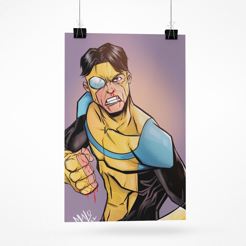 Invincible Comic Art Poster | Superhero Print by MALO image 7