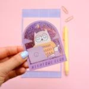 Sticker Night Owl Club - Glitter Effect