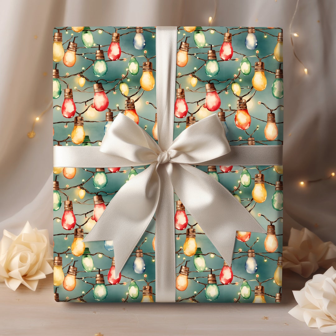 Gift Wrap Papers Christmas Wrapping Paper Christmas Lights Gift Wrap