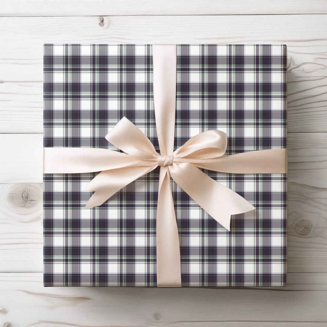 Gift Wrapping Paper Wrapping Paper Plaid Gift Wrap Etsy