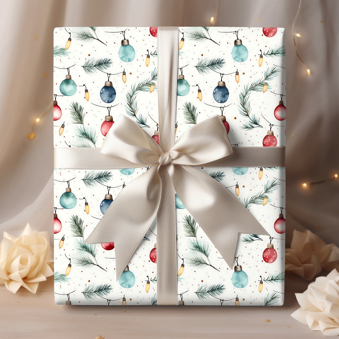 Gift Wrap Papers Christmas Wrapping Paper Christmas Lights Gift Wrap