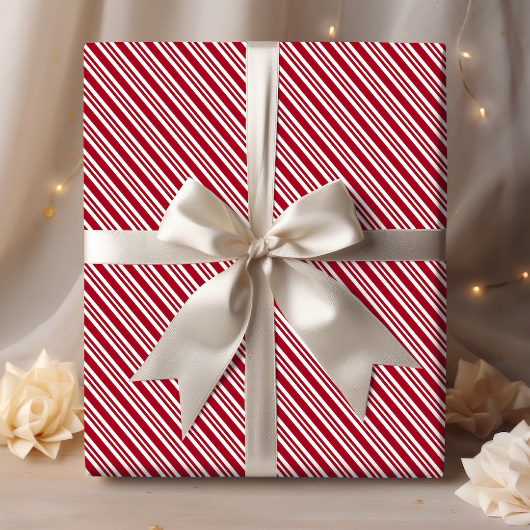 Gift Wrap Papers Christmas Wrapping Paper Christmas Candy Cane Strips