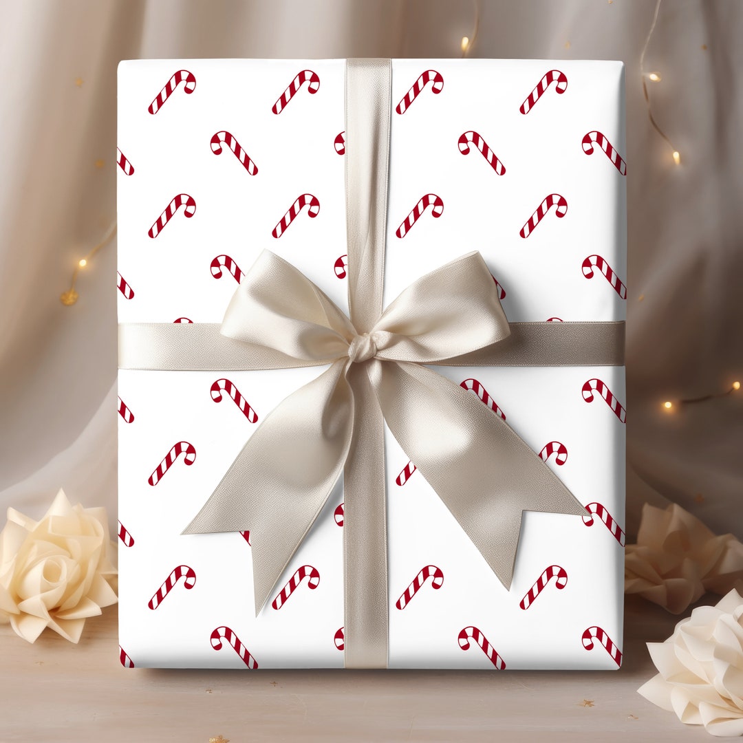 Gift Wrap Papers Christmas Wrapping Paper Christmas Candy Cane Gift