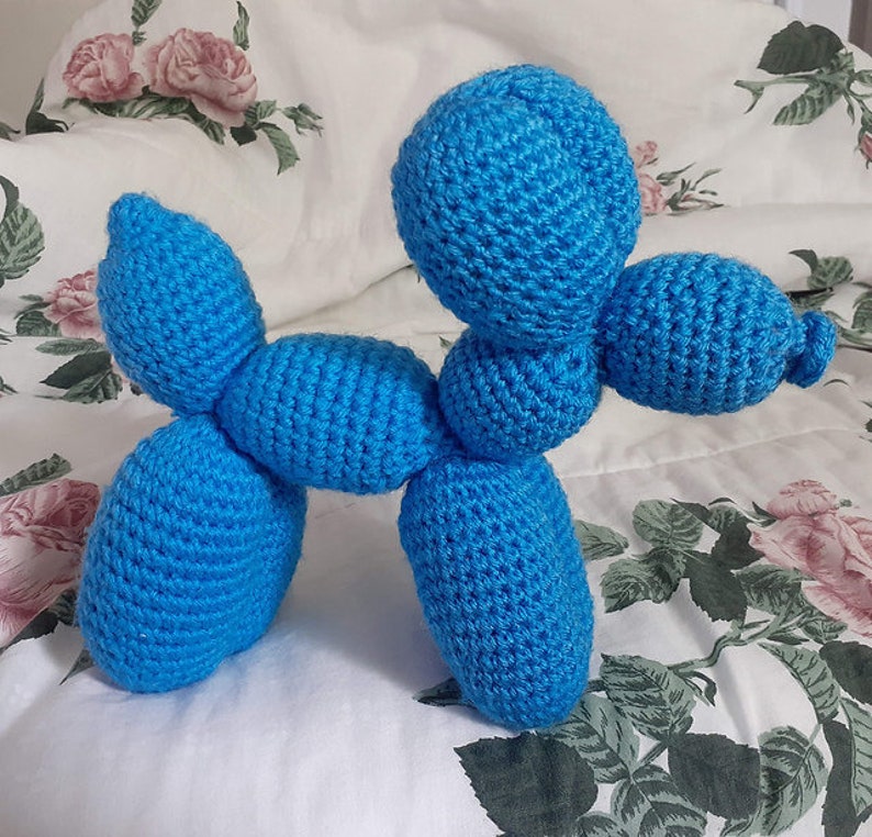 Balloon Animal Dog Crochet PATTERN ONLY Instant DOWNLOAD Puppy Amigurumi, dog balloon animal crochet pattern, puppy balloon animal pattern zdjęcie 3