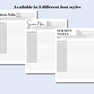 Predigt Notizen Digital, Digitaler Download, Kirche Predigt Notizen, Notiz Vorlage, Kirche Bibelstudie, Teen Notizen, druckbare Vorlage