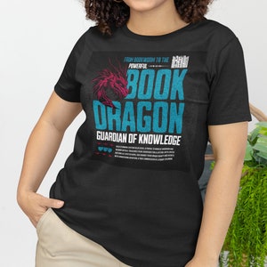Book Dragon T-Shirt- Dragon Book Shirt-Booktok Merch-Bookish Merch-Reading Shirt-Book Dragon-Dragon T-Shirt Woman-Book Lover Gifts-Dragon