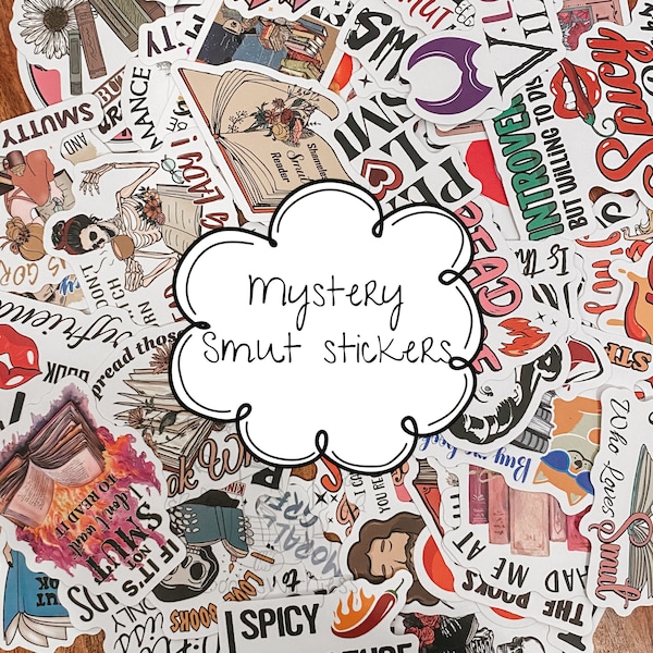 Mystery smut stickers, stickers, gift stickers, reader gifts, book gifts, gifts under 10, reader, book reader accessories, library stickers