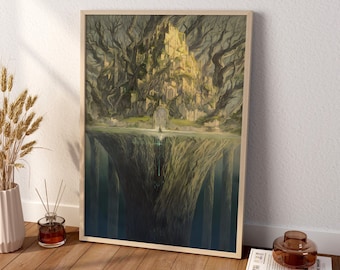 The Great Tree Elden Ring Leinwand Wandkunst, Elden Ring Leinwand Wanddekor, Gaming Poster, Geschenk für Gamer, Dark Souls Poster, Marika Poster