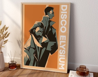 Disco Elysium Canvas Wall Art, Disco Elysium Canvas Poster, Disco Elysium Framed Wall Art, Gaming Wall Art, Gaming Poster, Gift For Gamers