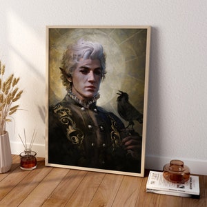 Baldur's Gate Astarion Wandkunst, Astarion Leinwand Wandkunst, Astarion Poster, Hochelfenkunst, Gaming Wandkunst, Gaming Poster
