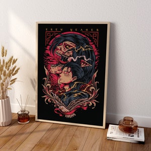 Anime Canvas Wall Art, Japanese Canvas Wall Art, Japanese Art Canvas, Anime Poster, Framed Anime Canvas, Gift For Gamers, Gift for Him