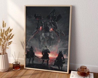 Gaming Canvas Wall Art, Armored Core Canvas Wall Decor, Gaming Poster, Gift For Gamers, Dark Souls Poster, Dishonored Poster