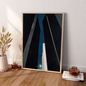 Georgia O'Keeffe Leinwand Wandkunst, Georgia O'Keeffe-City Nacht, Beliebte Kunst Leinwand, Nacht Leinwandkunst, Leinwanddruck Kunst, berühmte Wandkunst