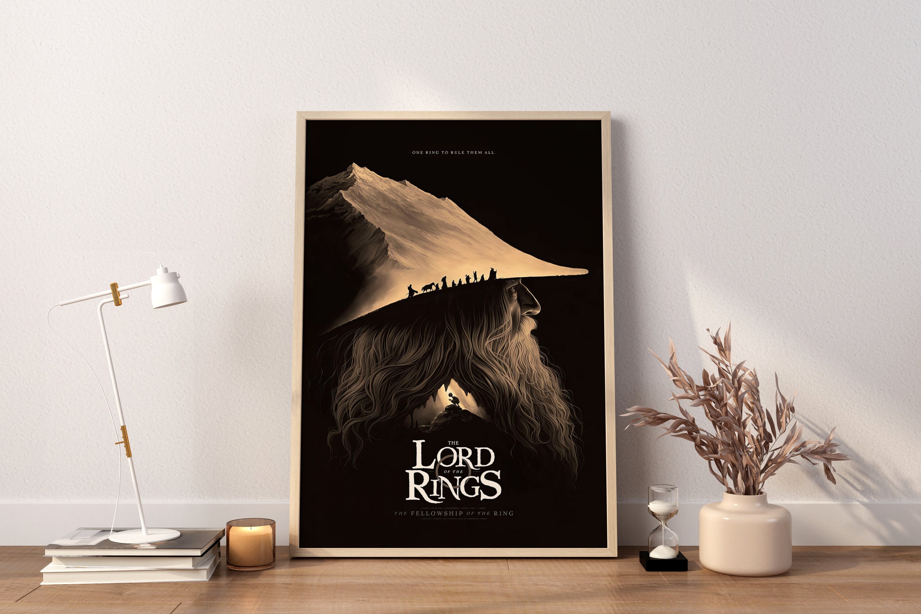 The Fellowship of the Ring Wall Art, Gandalf Canvas Poster, LOTR Poster