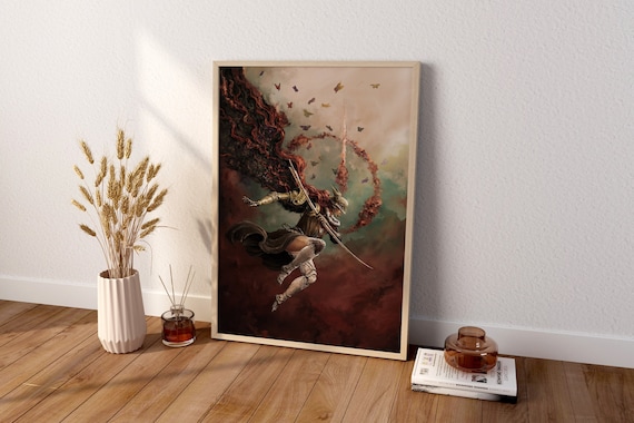 Elden Ring Canvas Wall Art, Malenia Poster, Malenia Wall Art, Elden Ring Canvas Wall Decor, Gaming Poster, Gift For Gamers, Malenia