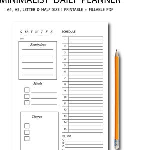 Minimalist Planner Bundle | Daily, Weekly, Budget (PDF Instant Download) image 4