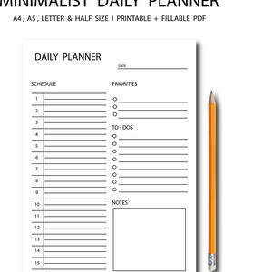 Minimalist Planner Bundle | Daily, Weekly, Budget (PDF Instant Download) image 3