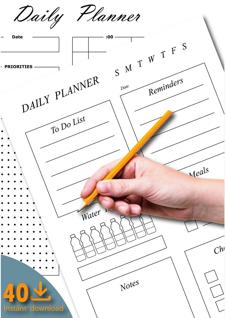 Minimalist Planner Bundle | Daily, Weekly, Budget (PDF Instant Download) image 8