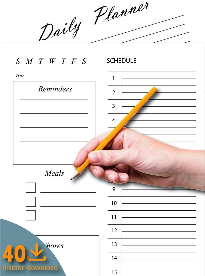 Minimalist Planner Bundle | Daily, Weekly, Budget (PDF Instant Download) image 9