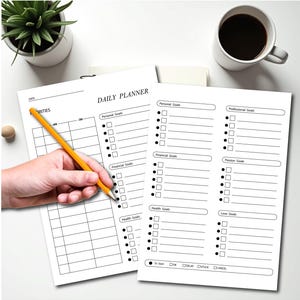 Minimalist Planner Bundle | Daily, Weekly, Budget (PDF Instant Download) image 10