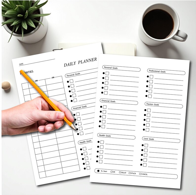 Minimalist Planner Bundle | Daily, Weekly, Budget (PDF Instant Download) image 10