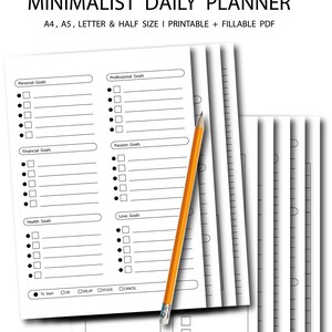 Minimalist Planner Bundle | Daily, Weekly, Budget (PDF Instant Download) image 5