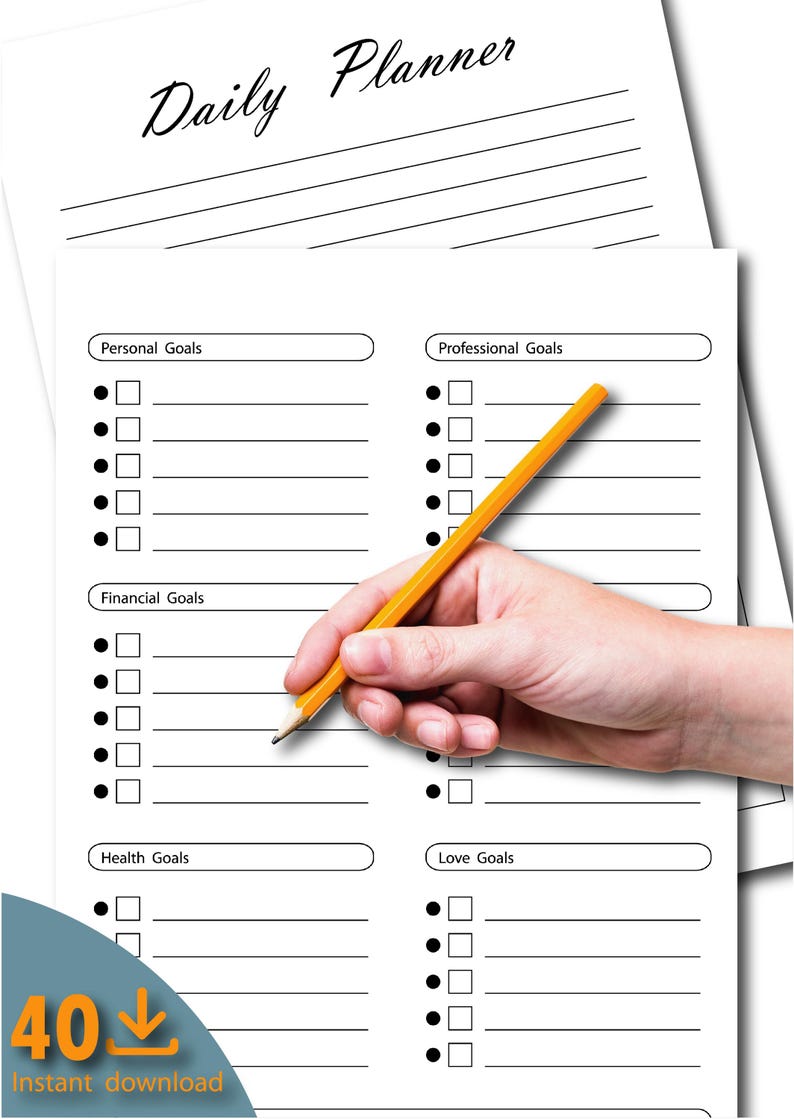 Minimalist Planner Bundle | Daily, Weekly, Budget (PDF Instant Download) image 7