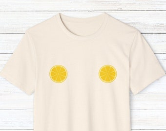 Bio Lemon Nips Tee Wenn das Leben dir Zitronen gibt Unisex Vintage Tee | Zitronen-Shirt | Limonade Shirt | T-Shirt | Süßes Zitronen T-Shirt