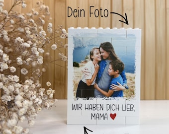 Bloque de foto LEGO® personalizado, rompecabezas de foto LEGO®, regalo fotográfico, fotografía, dedicatoria personal, regalo único, ladrillos entrelazados