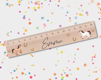 Regla, 15 cm, regalo de matrícula escolar, madera, regla de madera, cono escolar, regla personalizada, escuela primaria, regalo de matrícula escolar, introducción escolar
