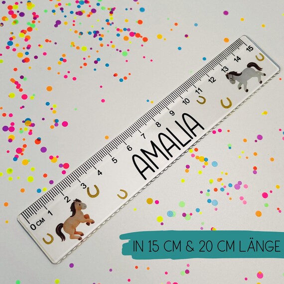 Lineal, 15cm, 20 cm, Geschenk Einschulung, Kunstofflineal, personalisiertes Lineal, Grundschule, Einschulungsgeschenk, Schuleinführung